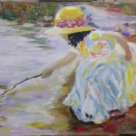 Уронила Таня мячик