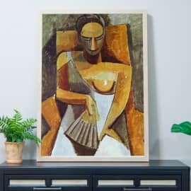 "Женщина с веером" 1907 П.Пикассо репродукция