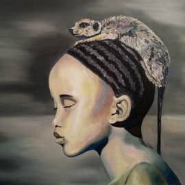 Девочка с сурикатом