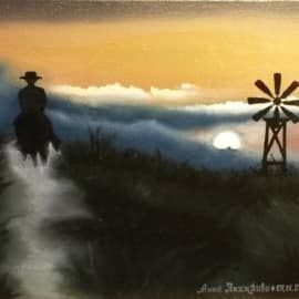 Ковбой в закате