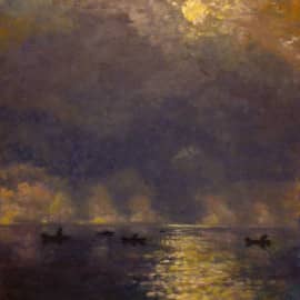 Поднимающийся туман на рассвете