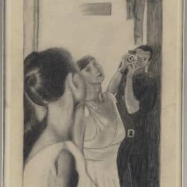 "Перед зеркалом", автопортрет