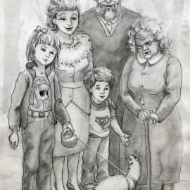 Гуляет девочка с хорьком, рис.2