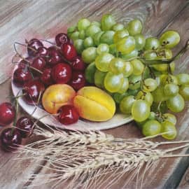 "Натюрморт с виноградом и колосьями"