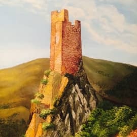 Боевая башня Вовнушки на закате. Республика Ингушетия.