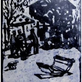 Лунная ночь на детской площадке