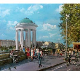 Одно из моих любимых мест в Москве - Парк Горького 35х50 1