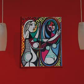 «Девушка перед зеркалом» П.Пикассо, репродукция