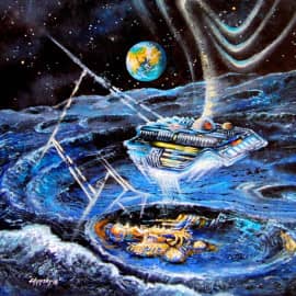 Луна,Южный полюс.