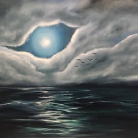 Лунный свет, когда тучи отступают