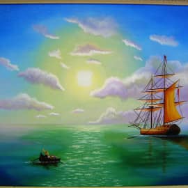 Морской пейзаж, сюжет 3