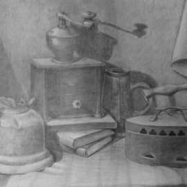 Натюрморт с кофемолкой