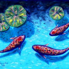 Рыбки кои (карпы)