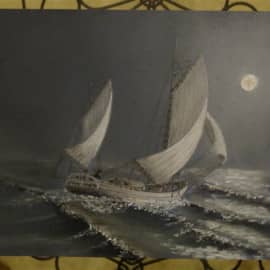 Капитан Слокам на борту яхты SPRAY