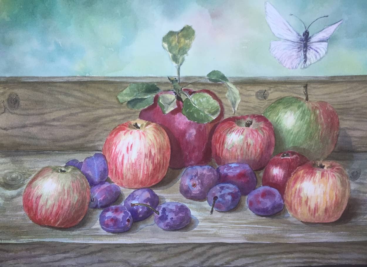 Наталья Козинцева картина яблоки