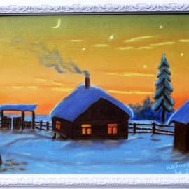 Наивный деревенский мотив