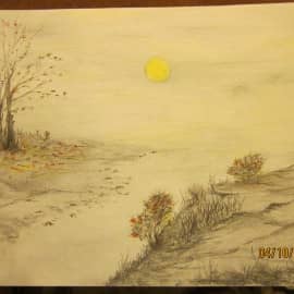 "Островок для Саши Пушкина" (из серии "Три цвета", карандаши)