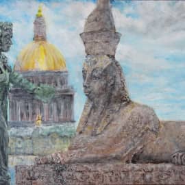 Монументальная встреча. Две столицы_холст_акрил_40х60_Кожев АВ_2018