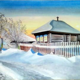 Домик в снегу