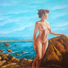 Этюд в прибрежный скалах