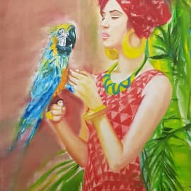 Девушка и птица