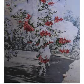 Рябина 2014  50х60  холст-масло