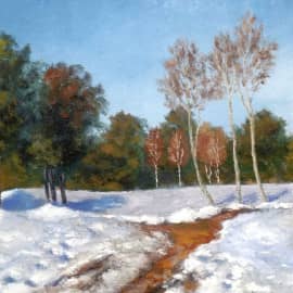 Мартовский снег (подражание Левитану)