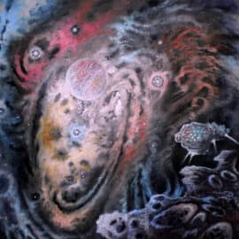 Планета в газовой туманности.