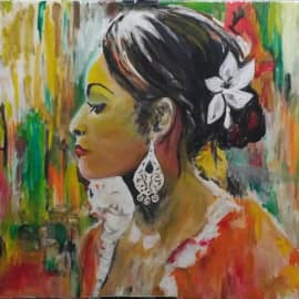   лилия в волосах