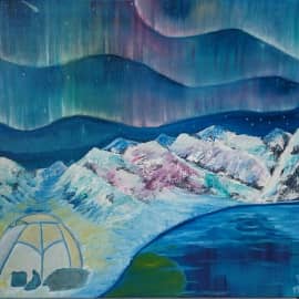 Картина "Встреча с северным сиянием"