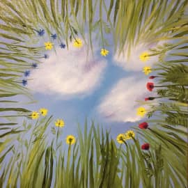 Отдыхая на лугу