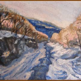 Горная река зимой, сюжет 2