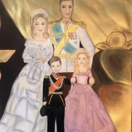 Шарж «Царская семья»