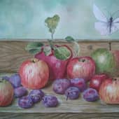 Яблочный Спас (1), художник Наталия Фарстова