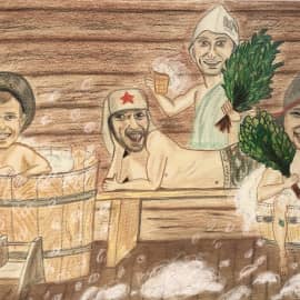 Шарж «В бане»