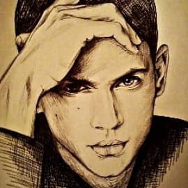 Портрет чб карандашом