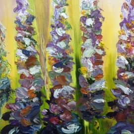 Дельфиниум. Масло, холст 30х40см