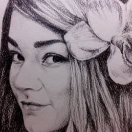 Портрет карандашом чб A4 297 x 210 мм. Холст.