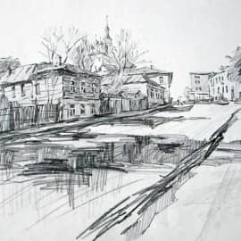 Зарисовка карандашом