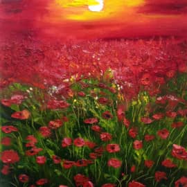 Маки. Закат.