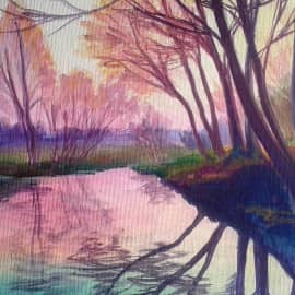 Цветной пейзаж.