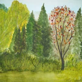 Первый пленэр.Этюд.