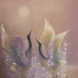 Журавли на закате