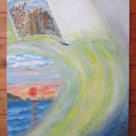  "Уже поздно возвращаться назад, чтобы все правильно начать, но еще не поздно устремиться вперед, чтобы   правильно закончить" (Ошо). Б., гуашь, октябрь 2014 г. 