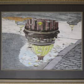 Отражение Исаакиевского собора в луже