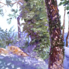 Сосны , увитые плющом