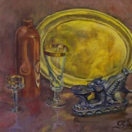 Натюрморт с подсвечником.