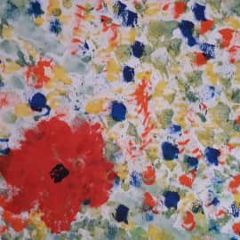 Красный цветок