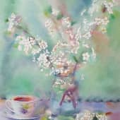 "Ветка цветущей вишни" (1), художник Любовь Титова