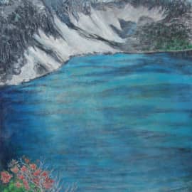 Алтай. Озеро Алла Аскыр_холст_акрил_60х80 см_2018_Кожевников н